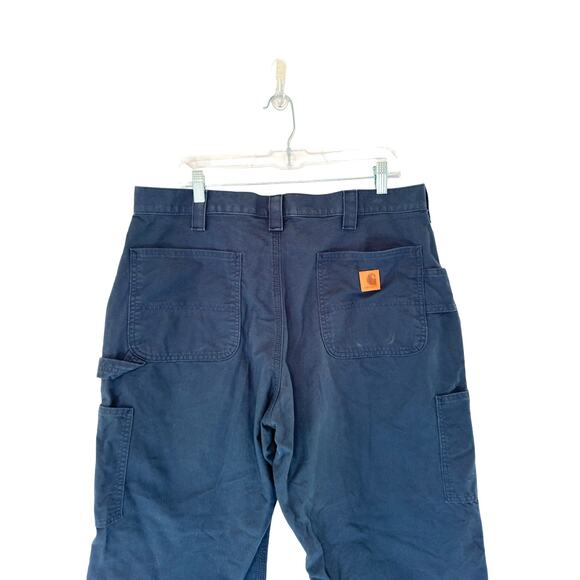 Carhartt Pants Navy Blue Utility Work Loose Original Fit Straight Leg Size 38x30 - Picture 7 of 13